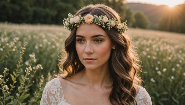 Couronne fleurs mariage boheme
