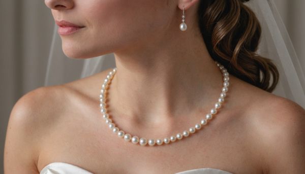 Sautoir perles mariage elegance